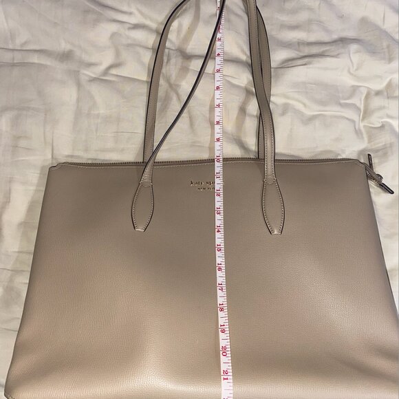 Kate Spade Beige Saffiano Leather Tote - Picture 7 of 11